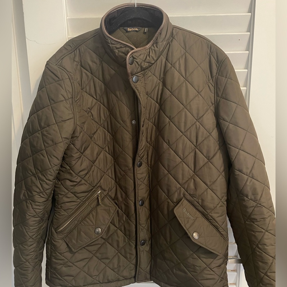 Barbour Men’s Powell quilted jacket XL in olive